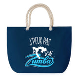 Sac de plage Bleu anse corde J'peux Pas Zumba