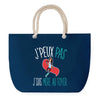 Sac de Plage Bleu avec Anse Corde J'peux Pas Mère au Foyer