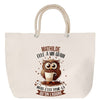 Sac Fête des Mères Mamie Famille Idée Cadeau anniversaire Noël Travail Boulot Métier Départ Retraite Collègue Femme cabas shopping plage