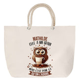 Sac Fête des Mères Mamie Famille Idée Cadeau anniversaire Noël Travail Boulot Métier Départ Retraite Collègue Femme cabas shopping plage