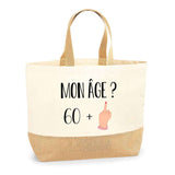 Sac Jute Fête des Mères Fêtes des Pères Mamie Papi Famille Idée Cadeau anniversaire Noël Travail Boulot Métier Départ Retraite Collègue Femme Homme