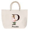 Sac Fête des Mères Mamie Famille Idée Cadeau anniversaire Noël Travail Boulot Métier Départ Retraite Collègue Femme cabas shopping plage