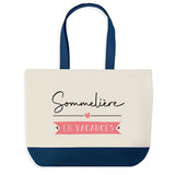 Sac de shopping bleu Sommelière en Vacances