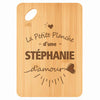 Planche bambou gravée personnalisée femme idée cadeau Fête des Mères apéro 30×20 prénom cuisine plateau fromage anniversaire noel maman mamie