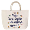 Sac Fête des Mères Mamie Famille Idée Cadeau anniversaire Noël Travail Boulot Métier Départ Retraite Collègue Femme cabas shopping plage