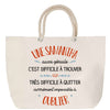 Sac Fête des Mères Mamie Famille Idée Cadeau anniversaire Noël Travail Boulot Métier Départ Retraite Collègue Femme cabas shopping plage