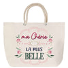 Sac Fête des Mères Mamie Famille Idée Cadeau anniversaire Noël Travail Boulot Métier Départ Retraite Collègue Femme cabas shopping plage