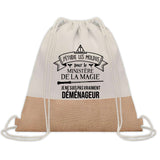 Sac Fête des Pères Papi Papa Cadeau anniversaire Noël Travail Boulot Métier Départ Retraite Collègue Homme cabas shopping plage