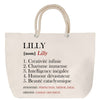 Sac Fête des Mères Mamie Famille Idée Cadeau anniversaire Noël Travail Boulot Métier Départ Retraite Collègue Femme cabas shopping plage