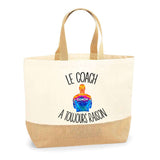 Sac Jute Fête des Mères Fêtes des Pères Mamie Papi Famille Idée Cadeau anniversaire Noël Travail Boulot Métier Départ Retraite Collègue Femme Homme