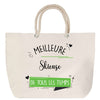 Sac Fête des Mères Mamie Famille Idée Cadeau anniversaire Noël Travail Boulot Métier Départ Retraite Collègue Femme cabas shopping plage