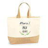 Sac Jute Fête des Mères Fêtes des Pères Mamie Papi Famille Idée Cadeau anniversaire Noël Travail Boulot Métier Départ Retraite Collègue Femme Homme