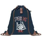 sac a dos bleu coton recycle avec pochette idee cadeau originale pour collegue ami prof ou membre de la famille cadeau mixte noel anniversaire secret santa ou depart au travail sac leger pratique et ecologique design breton moderne