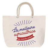 Sac Fête des Mères Mamie Famille Idée Cadeau anniversaire Noël Travail Boulot Métier Départ Retraite Collègue Femme cabas shopping plage