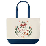 Sac Fête des Mères Mamie Famille Idée Cadeau anniversaire Noël Travail Boulot Métier Départ Retraite Collègue Femme cabas shopping plage