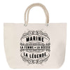 Sac Fête des Mères Mamie Famille Idée Cadeau anniversaire Noël Travail Boulot Métier Départ Retraite Collègue Femme cabas shopping plage