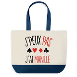 Sac de shopping bleu J'peux pas Manille