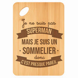 Planche bambou gravée personnalisée homme idée cadeau Fête des Pères apéro 30×20 prénom cuisine plateau fromage anniversaire noel papa papi 