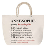 Sac Fête des Mères Mamie Famille Idée Cadeau anniversaire Noël Travail Boulot Métier Départ Retraite Collègue Femme cabas shopping plage