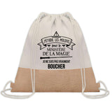 Sac Fête des Pères Papi Papa Cadeau anniversaire Noël Travail Boulot Métier Départ Retraite Collègue Homme cabas shopping plage