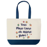 Sac Fête des Mères Mamie Famille Idée Cadeau anniversaire Noël Travail Boulot Métier Départ Retraite Collègue Femme cabas shopping plage