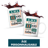 Mug personnalisable Âge Génial(e) - Planetee
