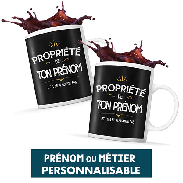 Mug personnalisable Prénom Propriété - Planetee