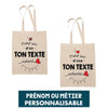 Tote Bag personnalisable petit sac Prénom / Métier Adorée - Planetee