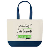 Sac de shopping bleu Meilleure Aide Soignante de tous les temps