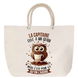 Sac Fête des Mères Mamie Famille Idée Cadeau anniversaire Noël Travail Boulot Métier Départ Retraite Collègue Femme cabas shopping plage