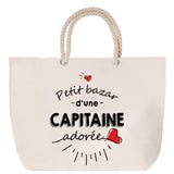 Sac Fête des Mères Mamie Famille Idée Cadeau anniversaire Noël Travail Boulot Métier Départ Retraite Collègue Femme cabas shopping plage