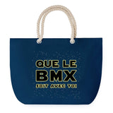 Sac de plage Bleu anse corde Bmx soit avec toi