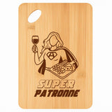 Planche bambou gravée personnalisée femme idée cadeau Fête des Mères apéro 30×20 prénom cuisine plateau fromage anniversaire noel maman mamie