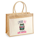Sac Fête des Mères Mamie Famille Idée Cadeau anniversaire Noël Travail Boulot Métier Départ Retraite Collègue Femme cabas shopping plage Homme Papa Papi Pères Frère