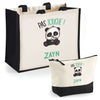 Cabas homme sac plage ou shopping tote bag pochette trousse Idée cadeau original pour anniversaire Noël travail départ retraite collègue famille fetes des pères papa papi