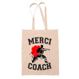 Noël cadeau de départ à la retraite cadeau de fin d'année scolaire idée cadeau cadeau de remerciement anniversaire coach sport sac cabas totebag sac jute
