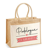 Sac Fête des Mères Mamie MAman Soeur Femme Famille Idée Cadeau anniversaire Noël Travail Boulot Métier Départ Retraite Collègue Femme cabas shopping plage