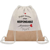 Sac Fête des Pères Papi Papa Cadeau anniversaire Noël Travail Boulot Métier Départ Retraite Collègue Homme cabas shopping plage
