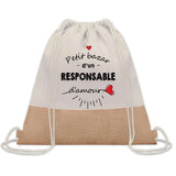 Sac Fête des Pères Papi Papa Cadeau anniversaire Noël Travail Boulot Métier Départ Retraite Collègue Homme cabas shopping plage