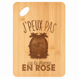 Planche bambou gravée personnalisée femme homme idée cadeau Fête des Mères Fête des Pères apéro papa maman prénom cuisine plateau fromage