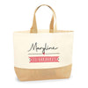 Sac Jute Fête des Mères Fêtes des Pères Mamie Papi Famille Idée Cadeau anniversaire Noël Travail Boulot Métier Départ Retraite Collègue Femme Homme