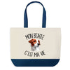 Sac de shopping bleu Beagle c'est la Vie