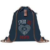 sac a dos bleu coton recycle avec pochette idee cadeau originale pour collegue ami prof ou membre de la famille cadeau mixte noel anniversaire secret santa ou depart au travail sac leger pratique et ecologique design breton moderne