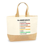 Sac Jute Fête des Mères Fêtes des Pères Mamie Papi Famille Idée Cadeau anniversaire Noël Travail Boulot Métier Départ Retraite Collègue Femme Homme