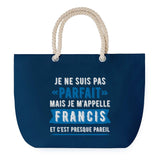 Sac de plage Bleu anse corde Francis Parfait