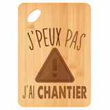 Planche bambou gravée personnalisée femme homme idée cadeau Fête des Mères Fête des Pères apéro papa maman prénom cuisine plateau fromage