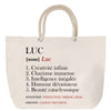 Sac Fête des Mères Mamie Famille Idée Cadeau anniversaire Noël Travail Boulot Métier Départ Retraite Collègue Femme cabas shopping plage