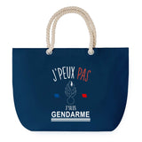 Sac de plage Bleu anse corde J'peux Pas Gendarme