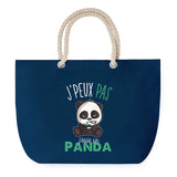 Sac de plage Bleu anse corde J'peux Pas Panda