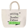 Sac Fête des Mères Mamie Famille Idée Cadeau anniversaire Noël Travail Boulot Métier Départ Retraite Collègue Femme cabas shopping plage